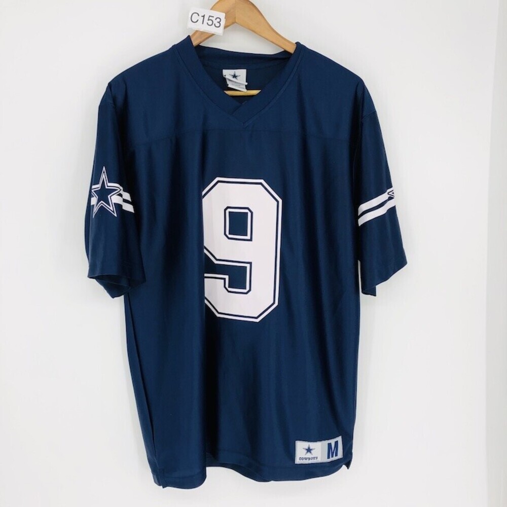 Cowboys Tony Romo # 9 Dallas 104648 Men's Blue Polyester Football Jersey Size M